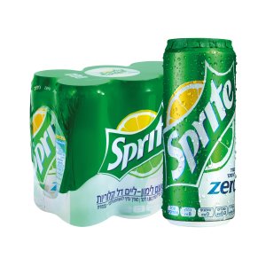 שישיית פחיות 330 מ׳׳ל ספרייט ZERO