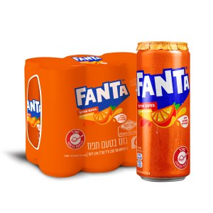 שישיית פאנטה אורנג' פחיות 330 מ׳׳ל