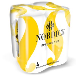 נורדיק מיסט רביעיית סודה לימון עדין 250 מ"ל בפחית
