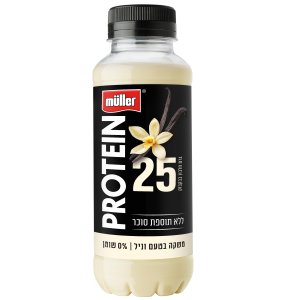 מולר פרוטאין משקה חלבון בטעם וניל 25 גרם חלבון
