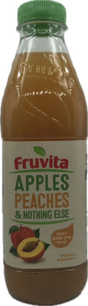 מיץ תפוח ואפרסק טבעי